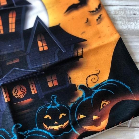 Halloween Decorative Throw Pillow Cover- Haunted House 17” x 17” (2- Pack) - Picture 4 of 5